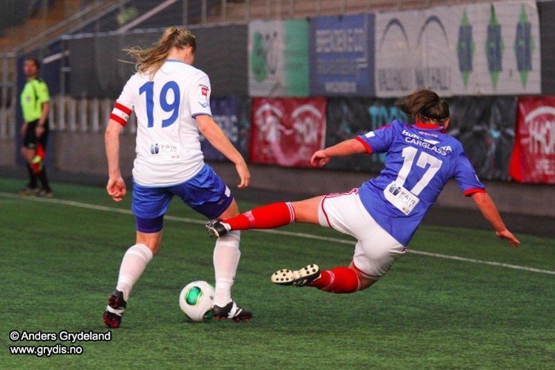 Maren Hauge traff godt også på banen. Her fra tiden i Vålerenga. Foto: Anders Grydeland